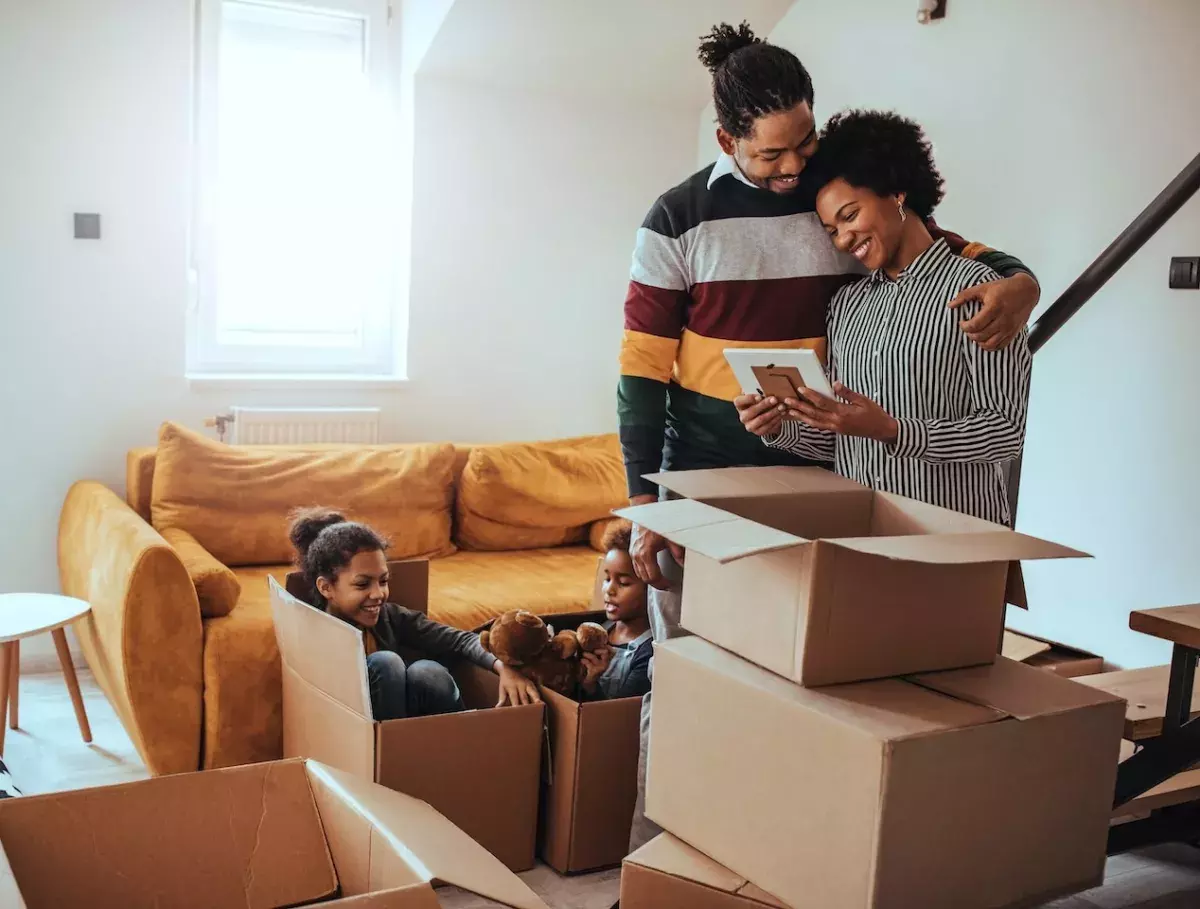 family moving into home family moving into home