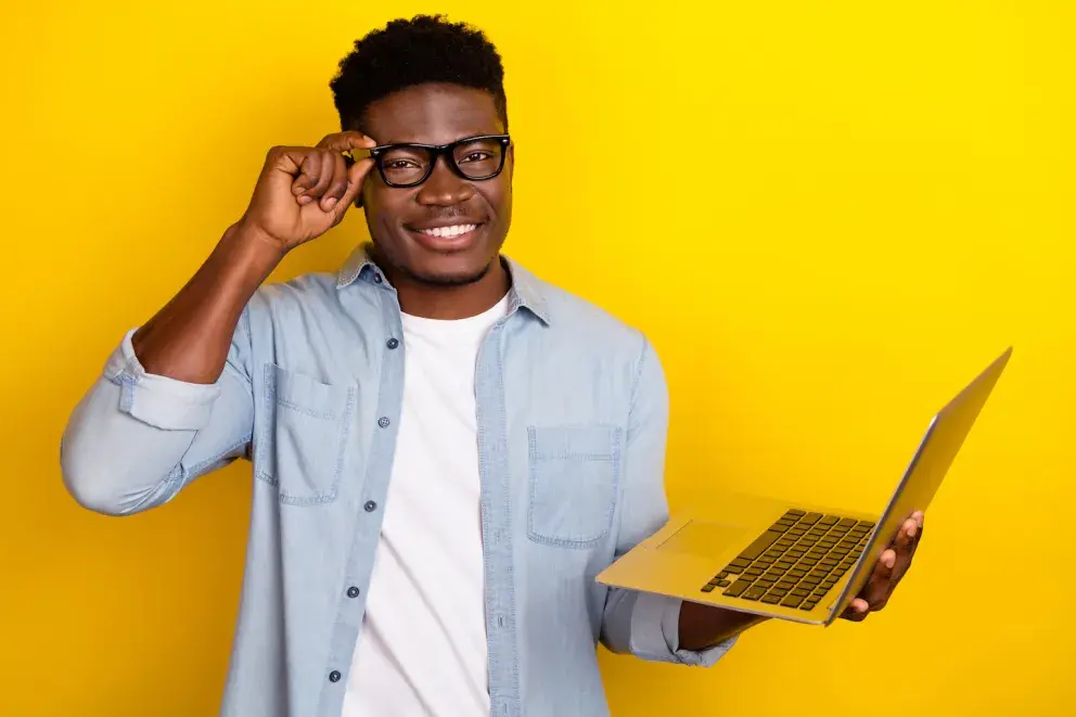 holding computer holding computer