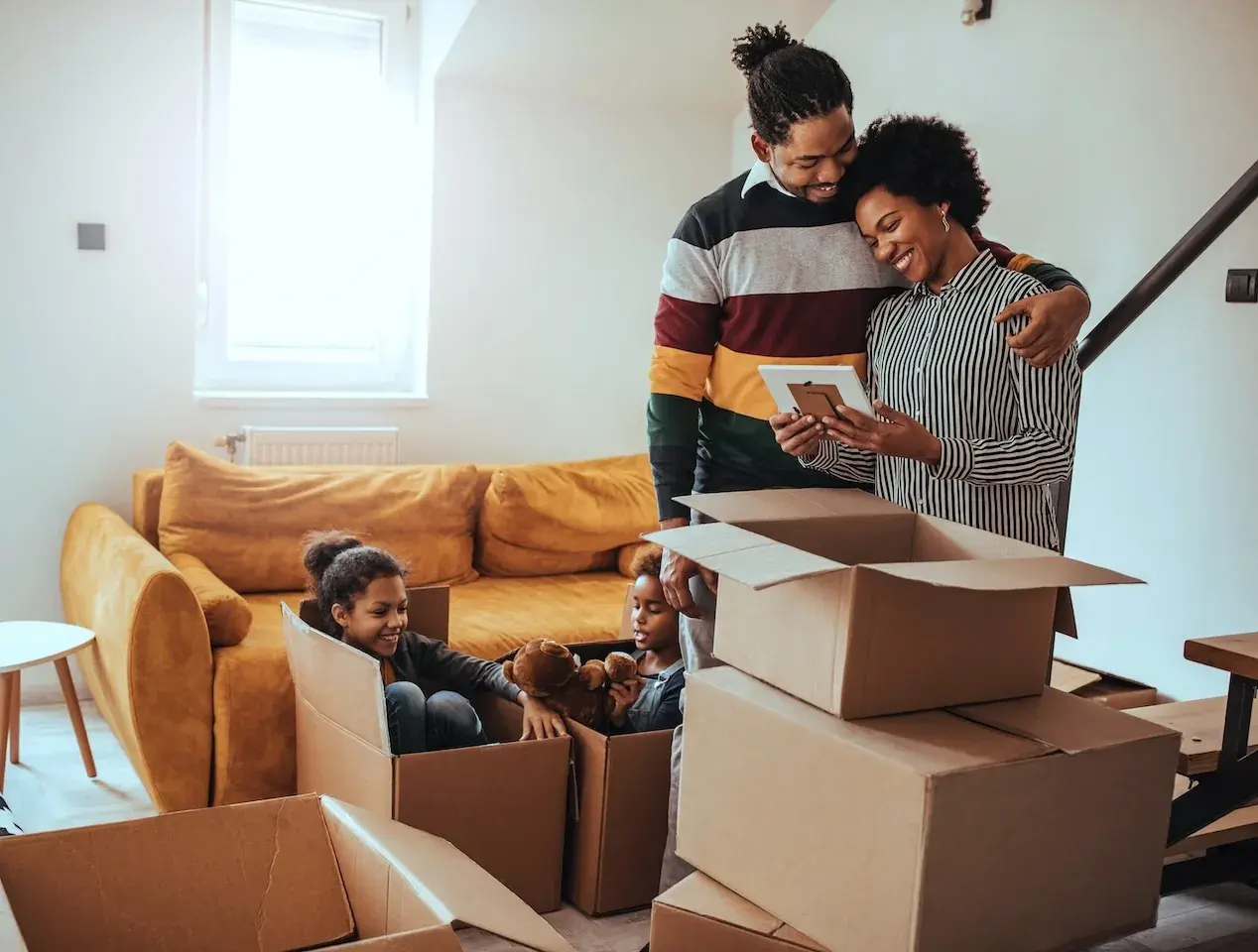 family moving into home family moving into home